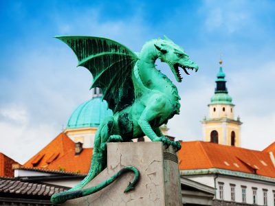 Dragon Statue in Ljubljana, Slovenia