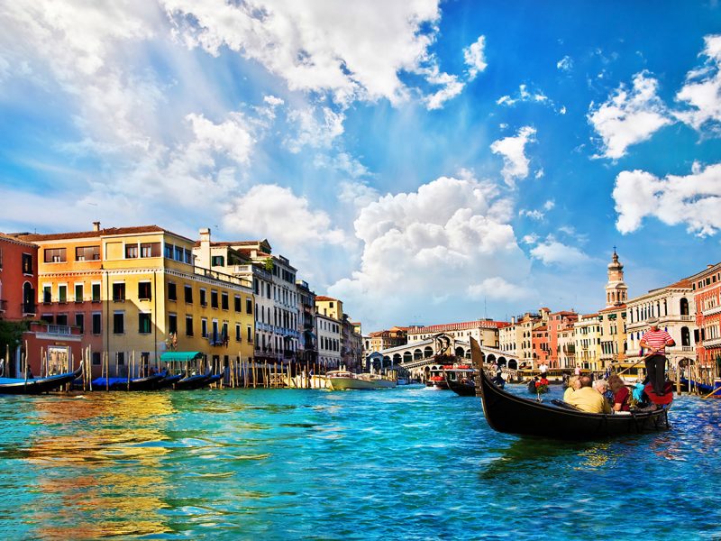 Grand Canal and Rialto Bridge - Venice, Italy