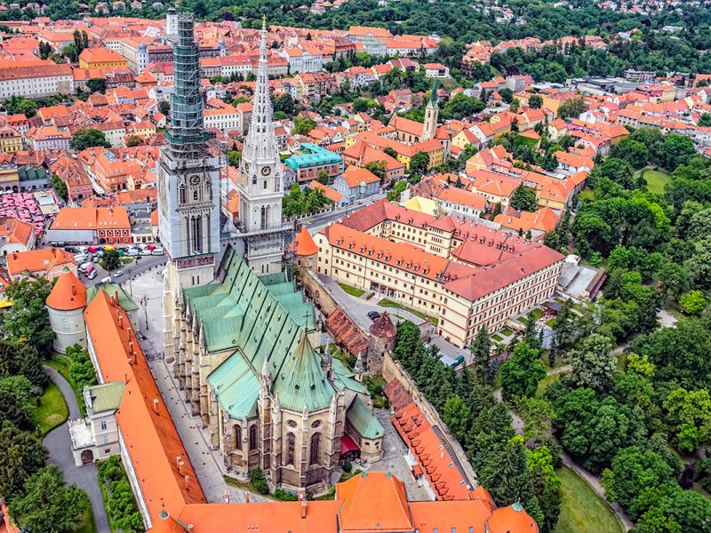 Zagreb Cathedral with Archbishop's Palace, Croatia